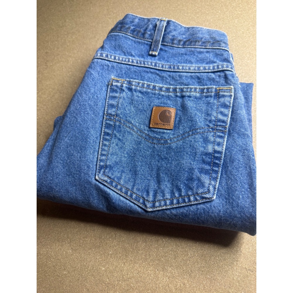Carhartt B17 DST Relaxed Fit Straight Leg Jeans Mens 34x28 Blue Denim Workwear